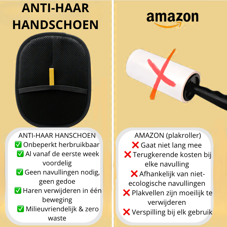 Handschoen voor hondenharen