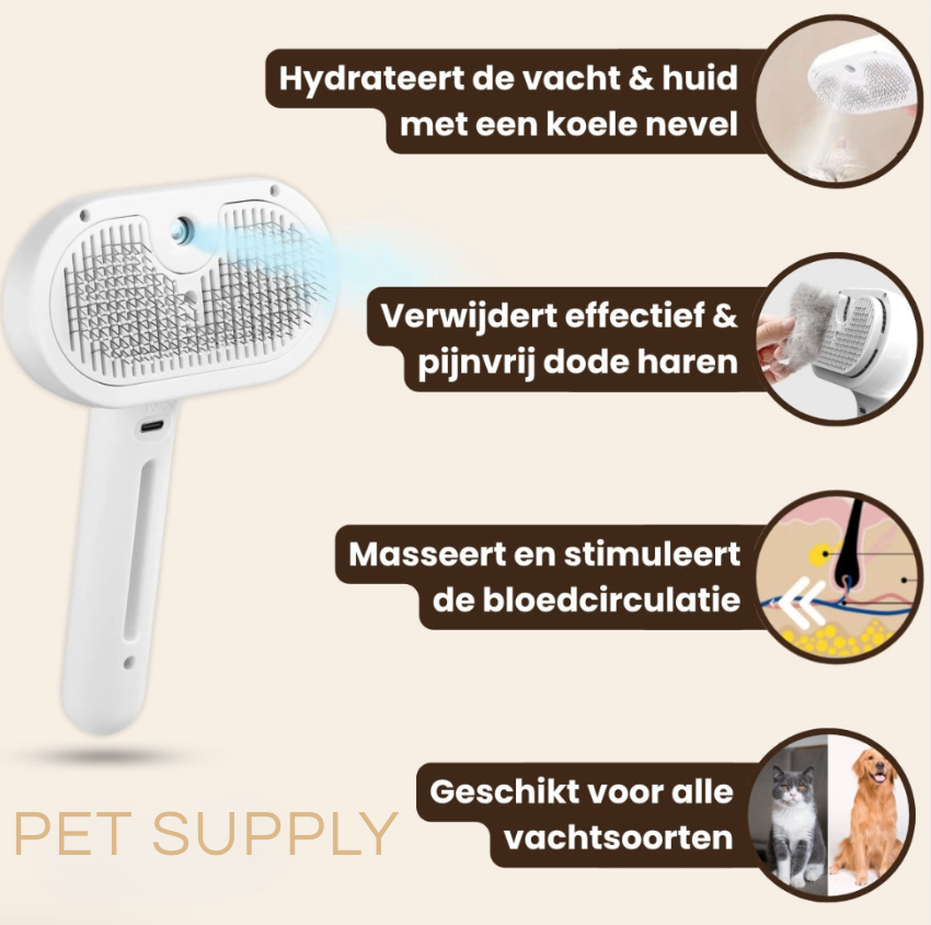 Vachtverzorgings Borstel voor Huisdieren
